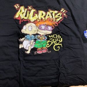 Nickelodeon Rugrats Black T-Shirt with Colorful Print